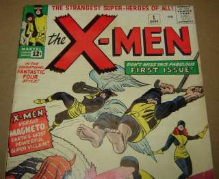 Men #1 (1963, Marvel) priced just below GVG; some resto, otherwise 
