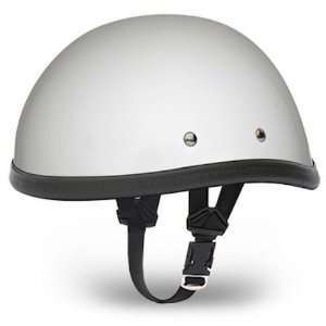   White Skull Cap Novelty Motorcycle Half Helmet [Small] Automotive