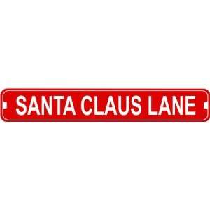  Santa Claus Lane Novelty Metal Street Sign