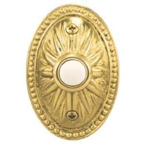  Polished Brass Sand Casted Lighted Doorbell Button: Home 