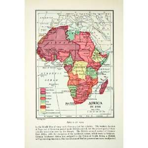  Map Africa Sahara Belgian Kongo Angola Nigeria Libia Egypt Abyssinia 