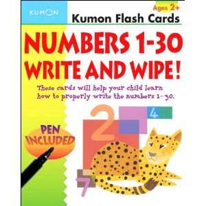  Numbers 1 30 Write & Wipe Flash Cards Toys & Games