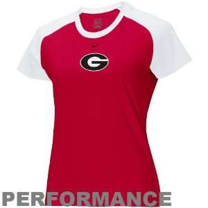  Nike Georgia Bulldogs Red Ladies Training T shirt: Sports 