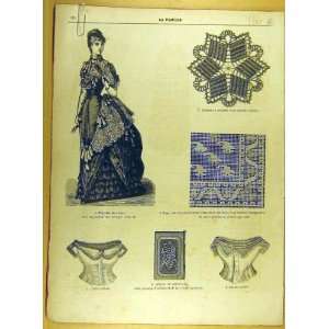  1885 Cache Corset Lace Ladies Fashion Chemise French: Home 