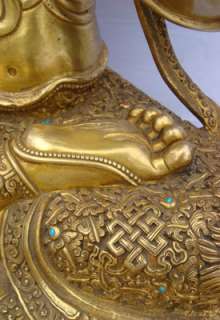 82 Antique Bronze Gilt Carving White Tara Saptalochana Statue 26 