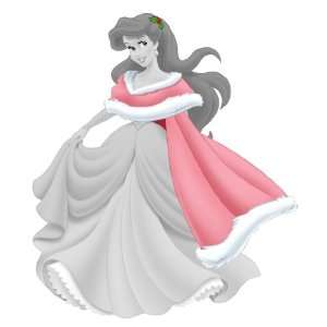   Ariel Holiday Edition Pink Fur Cape Wall Decal