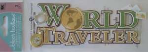 Jolees Title Waves WORLD TRAVELER Stickers NIP  