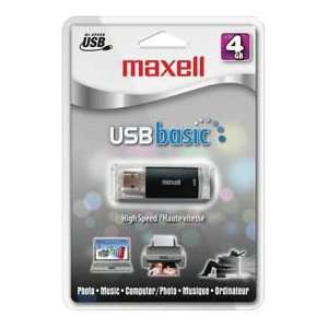  Maxell Usb Basic Drive Black 4Gb Bp Aluminum Shell W/Clear 