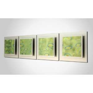 Modern Wall Art Acoustic Spring   50x12 in.   Organic Lime Green 
