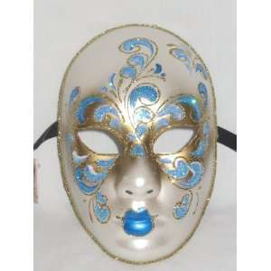  Blue Glitter Volto Acquario Venetian Masquerade Party Mask 