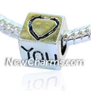    Love You European Bead Pandora Style Chamilia Troll Biagi Jewelry
