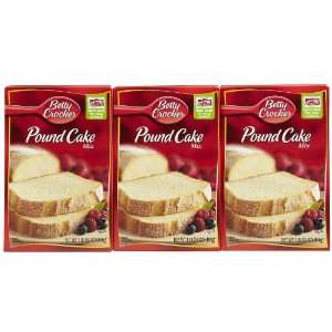 Betty Crocker Golden Pound Cake Mix, 16 oz, 3 pk  Grocery 