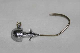 11 pk 3/32 oz Worm Nose Jigs Bronze Sickle Hooks Bass Walleye  
