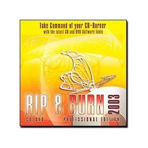  Software Rip & Burn 2003 CD/DVD Professional Edition No Software 