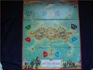 American Heritage Hit the Beach World War II Game Milton Bradley 1961 