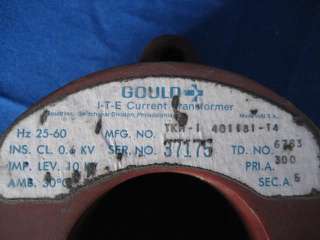 ITE GOULD 300:5 CURRENT TRANSFORMER TKM 1 401181 T4  