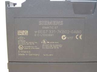 SIEMENS SIMATIC SM331 ANALOG INPUT 6ES7 331 7KB02 0AB0  