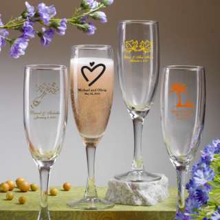 With these personalized champagne flutes as your favors you’ll be 