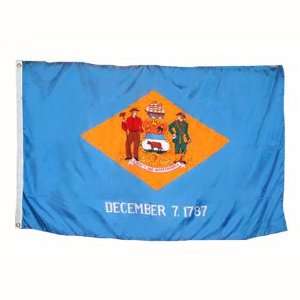  Delaware Flag 12X18 Foot Nylon Patio, Lawn & Garden