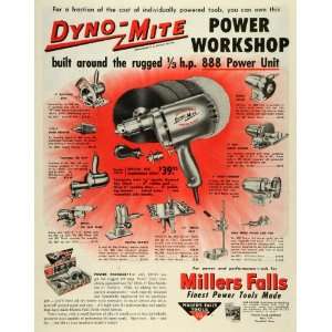 1955 Ad Millers Falls Co Greenfield Dyno Mite Power Tools Jig Saw 