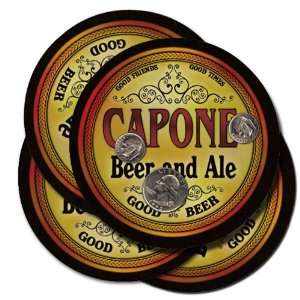  CAPONE Family Name Beer & Ale Coasters 