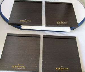 ZENITH WINDOW/CASE WOODEN WATCH DISPLAY/ TRAY WITH LOGO  