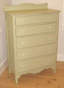   WOOD Cottage Style HIGHBOY Dresser Solid Wood Distressed Paints Stains