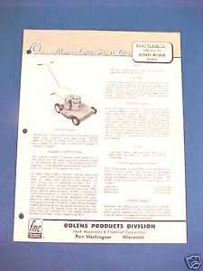 VINTAGE BOLENS 18 ROTARY MOWER OWNERS MANUAL 373S 01  