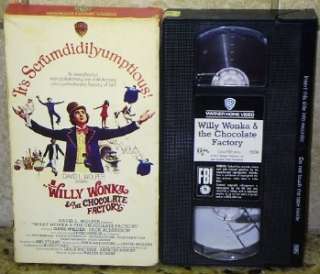 Willy Wonka & the Chocolate Factory Movie VHS FREE U.S. SHIPPING 