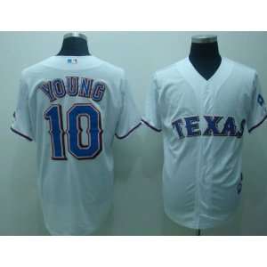   10 Michael Young MLB Authentic White Jerseys: Sports & Outdoors