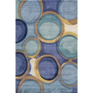  Momeni Rugs New Wave NW133 BLUE Round 5.90 Area Rug