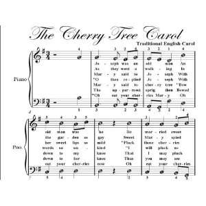    Cherry Tree Carol Easy Piano Sheet Music: Christmas Carol: Books