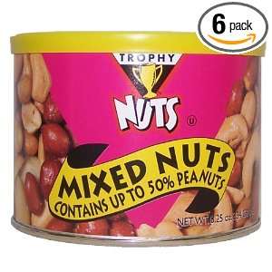 Trophy Nut Mixed Nuts, 50/50, 8.25 Ounce Cans (Pack of 6):  