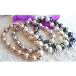  Wholesale 4 Pieces Multicolor Pearls Bracelets: Office 