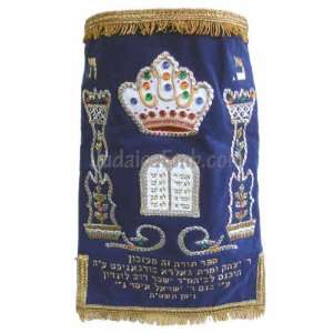  Traditional Torah Mantle Navy Blue 
