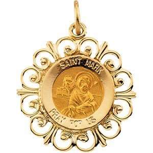 14k St. Mark Medal 18.5mm/14kt yellow gold Jewelry