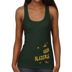 UAB Blazers Ladies Paint Strokes Juniors Ribbed Tank Top 