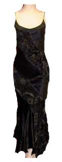 1495 New Size M Roberto Cavalli Womens Long Dress Black gold sparkles 