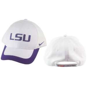 Nike 2004 LSU Tigers White Coaches Sideline Hat:  Sports 