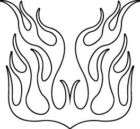 FLAME OUTLINE DECALS, FLAMES items in car trailer store on !