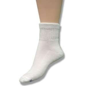 Medipeds Diabetic Socks Quarter   White, Large   2 Pairs 