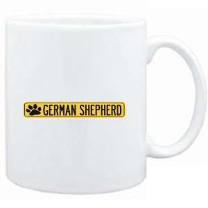  Mug White  German Shepherd PAW . SIGN / STREET  Dogs 