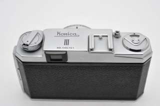 Konica III Rangefinder Camera w/Hexanon 48mm 2.0 Lens MINT   