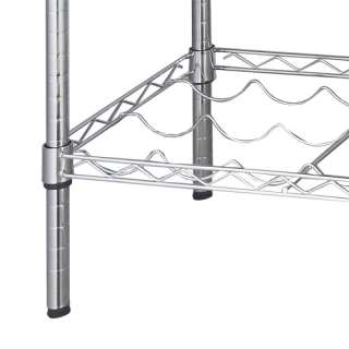 Tiers Metal Wine Rack/Holder,Up to 27 Bottles, Chrome  