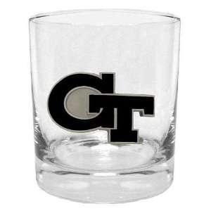   Georgia Tech Yellowjackets NCAA Double Rocks Glass