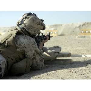 Corpsman Fires His M16A2 Service Rifle to Acquire a Battle Sight Zero 