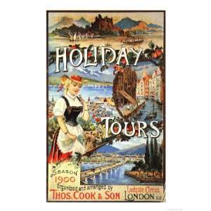 Cooks, Tour Operators Thomas Cook Company, UK, 1890 Giclee Poster 