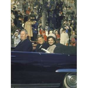 President John Kennedy and Wife Jacqueline During the Inauguration Day 