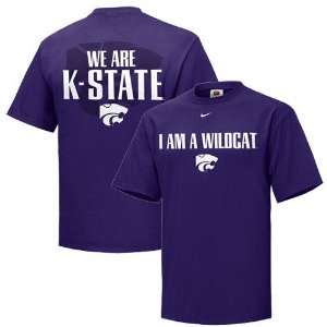  Nike Kansas State Wildcats Purple I Am We Are T shirt 