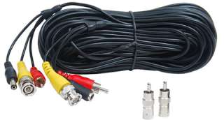 50ft Audio RCA Video BNC Power Cable Surveillance CCTV DVR Security 